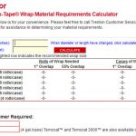 Trenton Wax-Tape Calculator | Material Requirements